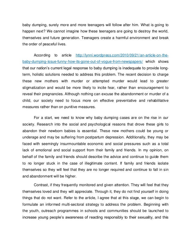 term paper solution baby dumping
