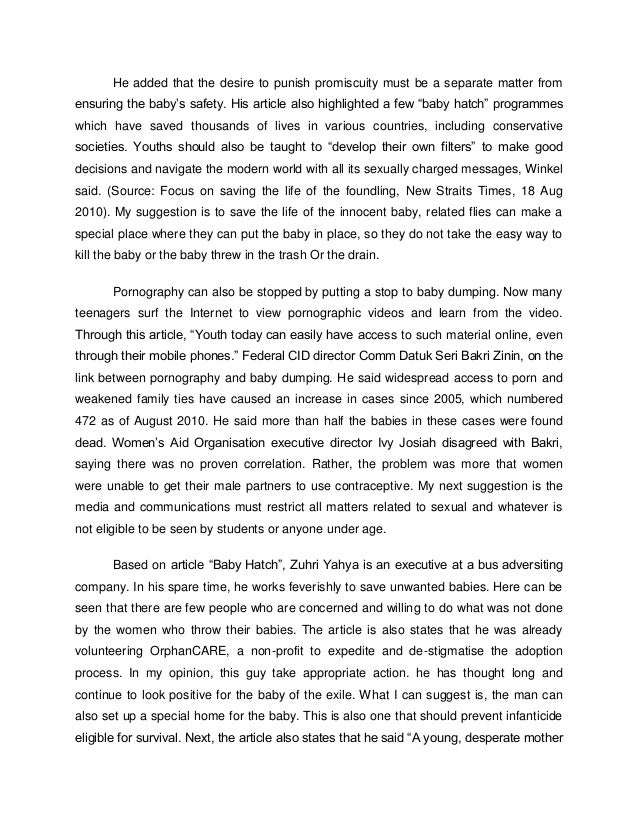 term paper solution baby dumping