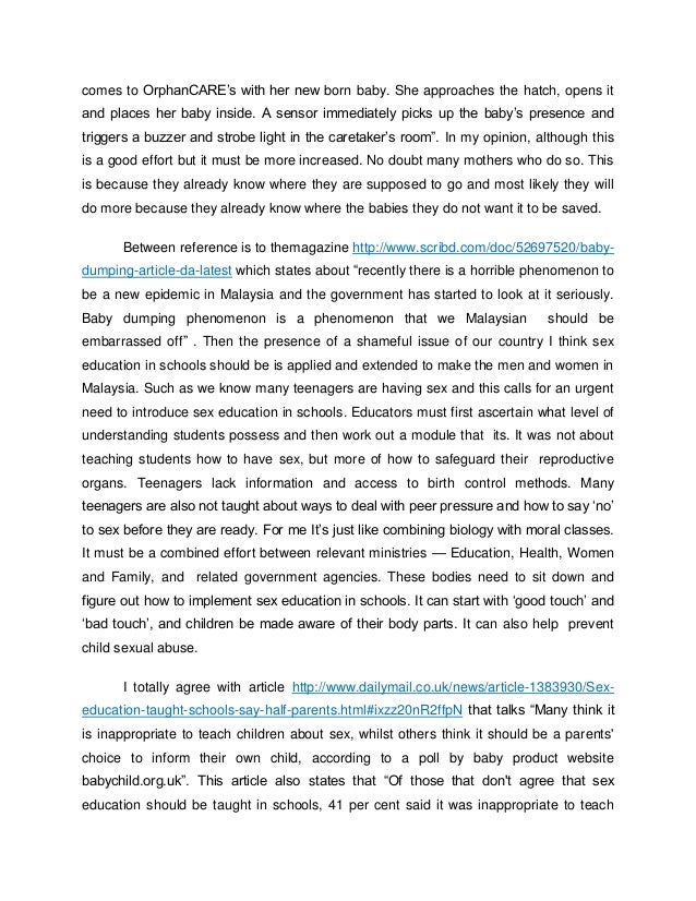 term paper solution baby dumping