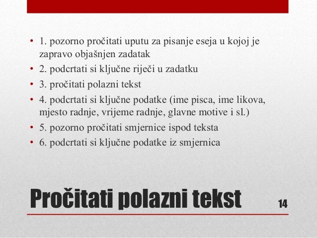 Kako napisati uspješan esej na državnoj maturi 2013./2014.