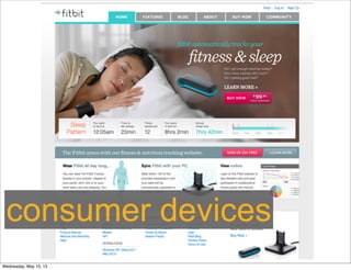 consumer devices
Wednesday, May 15, 13
 