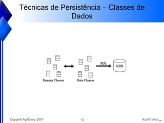 Técnicas de Persistência – Classes de Dados 