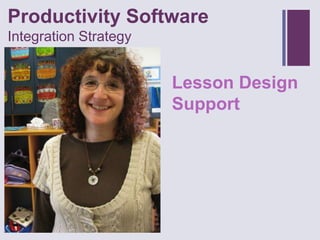 Productivity Software
+
Integration Strategy


                       Lesson Design
                       Support
 