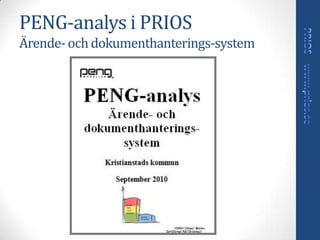 PENG-analys i PRIOS
Ärende- och dokumenthanterings-system
 
