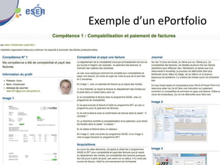 Exemple d’un ePortfolio
 
