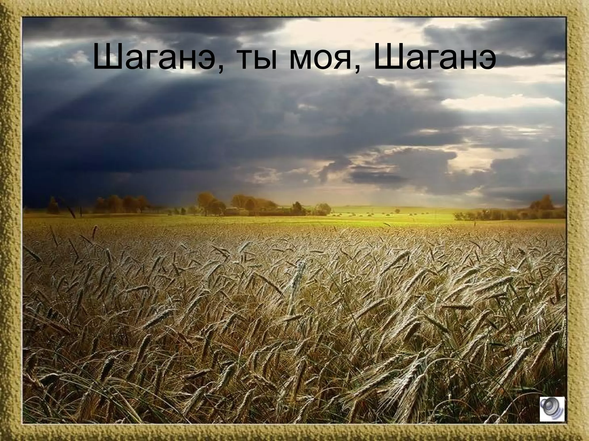 Шаганэ, ты моя, Шаганэ

 