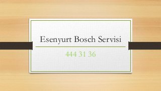 Esenyurt Bosch Servisi
444 31 36

 