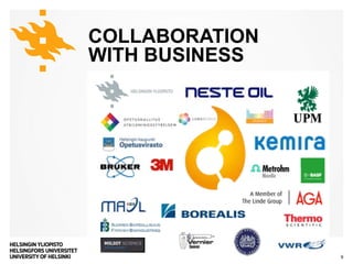 Matemaattis-luonnontieteellinen tiedekunta
COLLABORATION
WITH BUSINESS
22/08/2017Maija Aksela & Johannes Pernaa 9
 