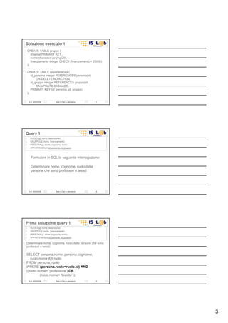 Esercitazioni 02 S Q L