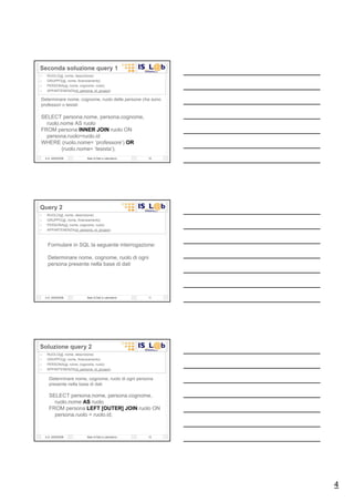 Esercitazioni 02 S Q L