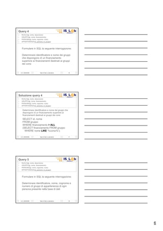 Esercitazioni 02 S Q L