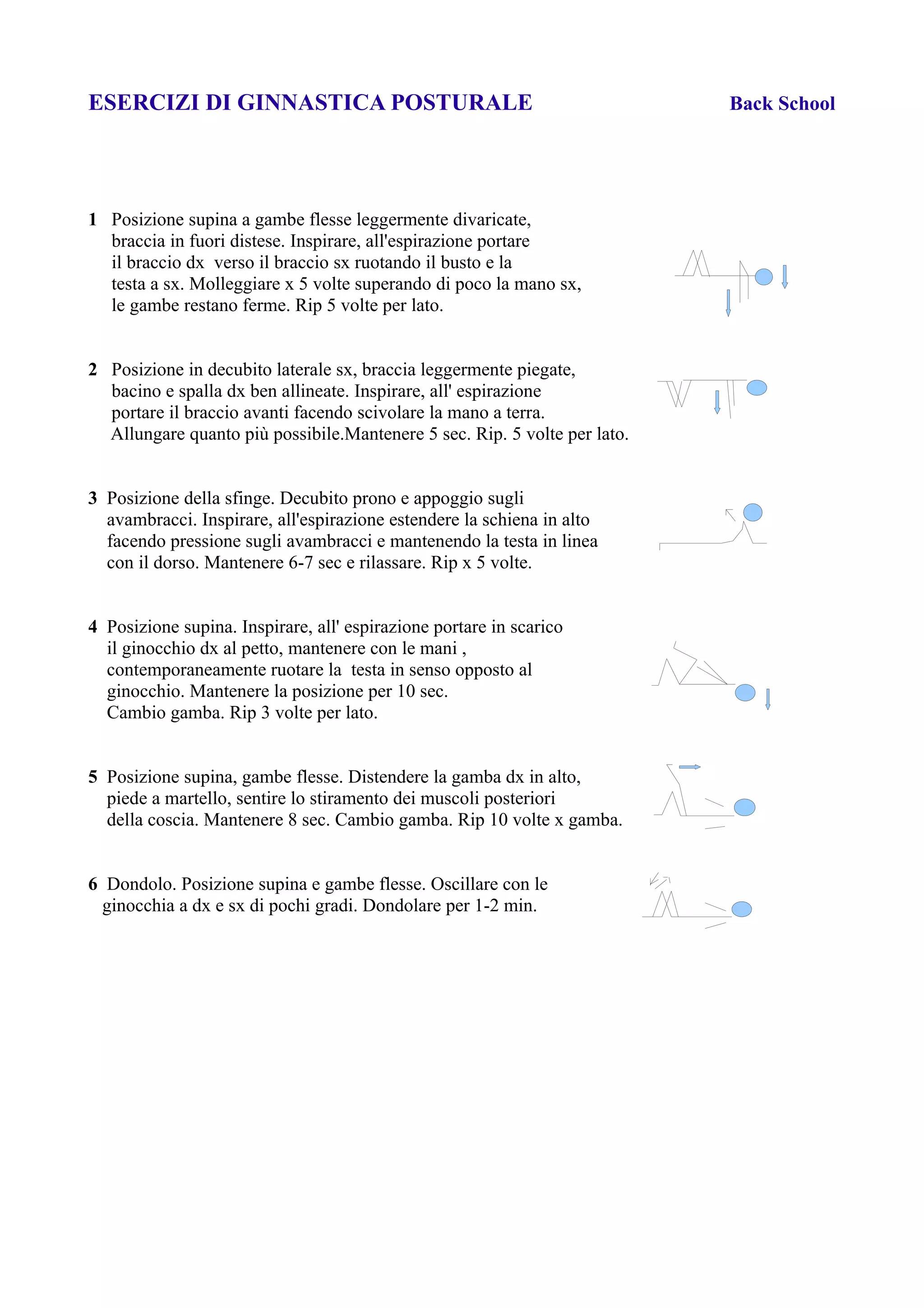 ginnastica posturale esercizi a casa pdf