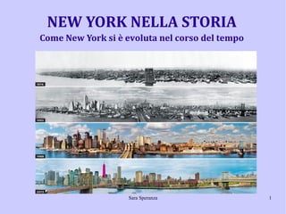 NEW YORK NELLA STORIA
Come New York si è evoluta nel corso del tempo

Sara Speranza

1

 