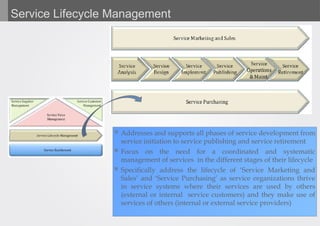 Service Lifecycle Graph A methodology for service management and value analysis | PPTX