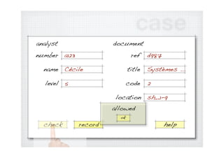 case
analyst               document
number                    ref

  name                   title

  level                ...