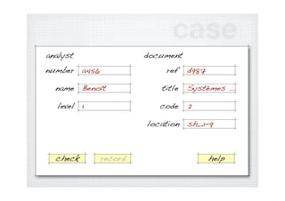 Usability evaluation

ac cording to R
                osson & Carro
                             ^ll




  Analysis or emp...