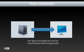 PUSH Installation
Der Agent einstaller.exe wird an
workstationadmin$ gesendet
 