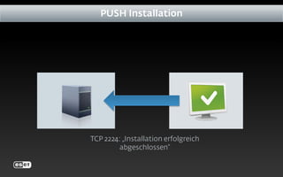 PUSH Installation
TCP 2224: „Installation erfolgreich
abgeschlossen“
 