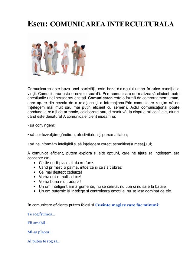 Importanta comunicarii in familie text argumentativ