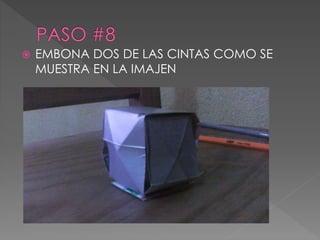  EMBONA DOS DE LAS CINTAS COMO SE 
MUESTRA EN LA IMAJEN 
 