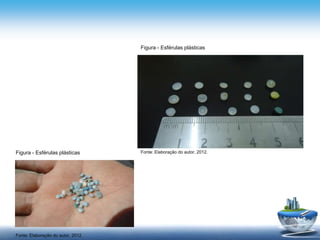 Figura - Esférulas plásticas
Fonte: Elaboração do autor, 2012.
Fonte: Elaboração do autor, 2012.
Figura - Esférulas plásticas
 