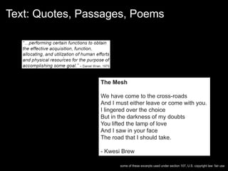 Enriching Scholarship 2009 - Creating Open Educational Resources