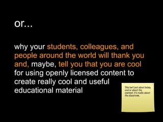 Enriching Scholarship 2009 - Creating Open Educational Resources