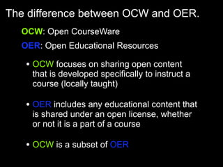Enriching Scholarship 2009 - Creating Open Educational Resources