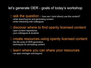 Enriching Scholarship 2009 - Creating Open Educational Resources