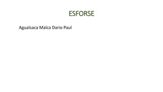 ESFORSE
Agualsaca Malca Dario Paul
 