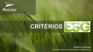 CRITÉRIOS
Avelino Soares
https://www.iberdrola.com/compromisso-social/criterios-da-esg
 