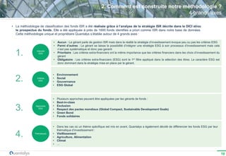 Méthodologie de classification ESG Quantalys des fonds | PDF