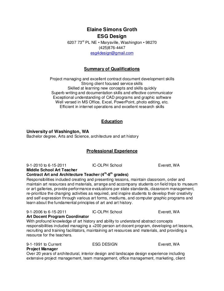 esg design resume