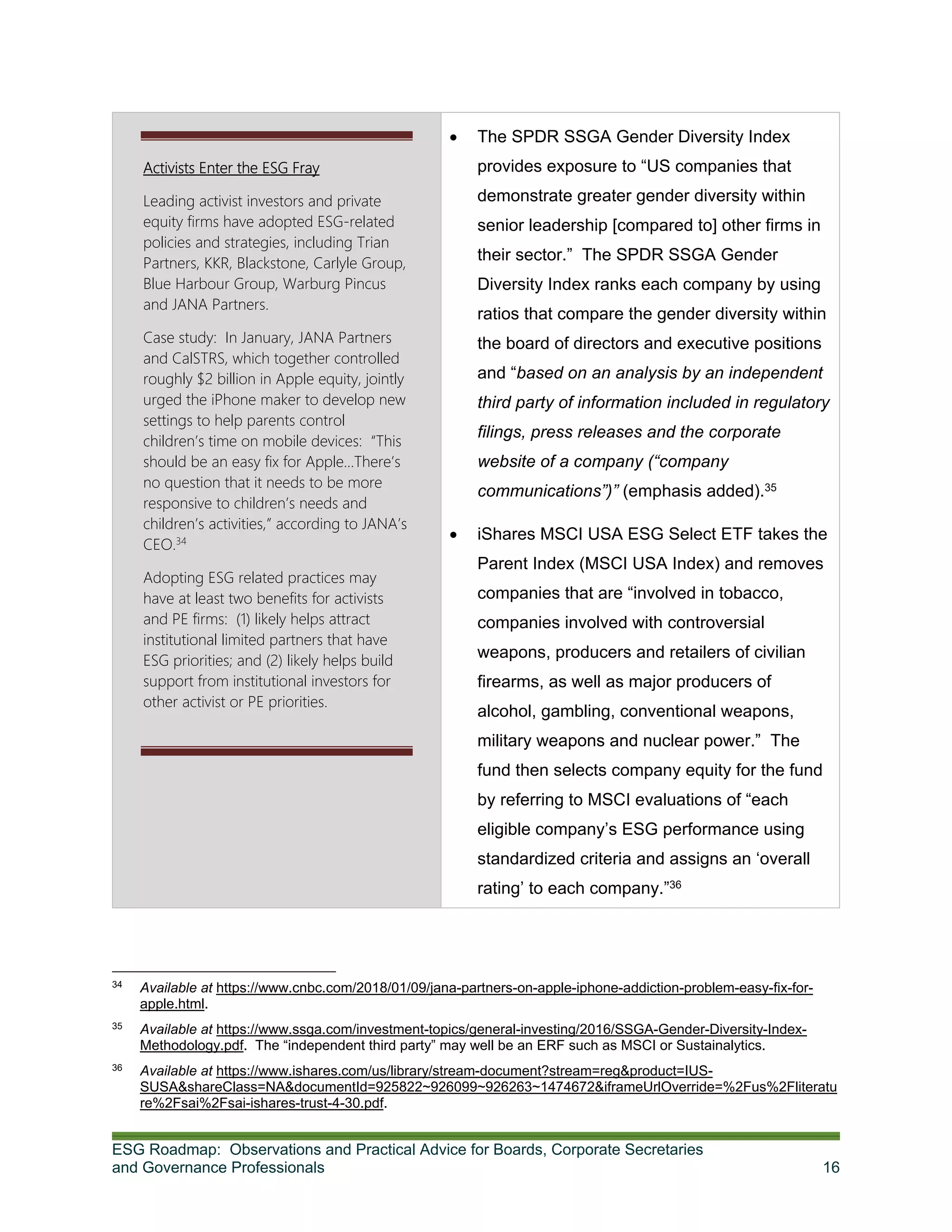 Society Of Corporate Secretaries And Governance Professionals ESG Roadmap: Observations and practical advice for boards, corporate
