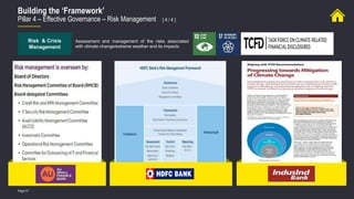 Page 57
Building the ‘Framework’
Pillar 4 – Effective Governance – Risk Management [ 4 / 4 ]
Risk & Crisis
Management
Assessment and management of the risks associated
with climate change/extreme weather and its impacts
 