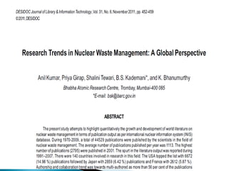 Nuclear  waste  management