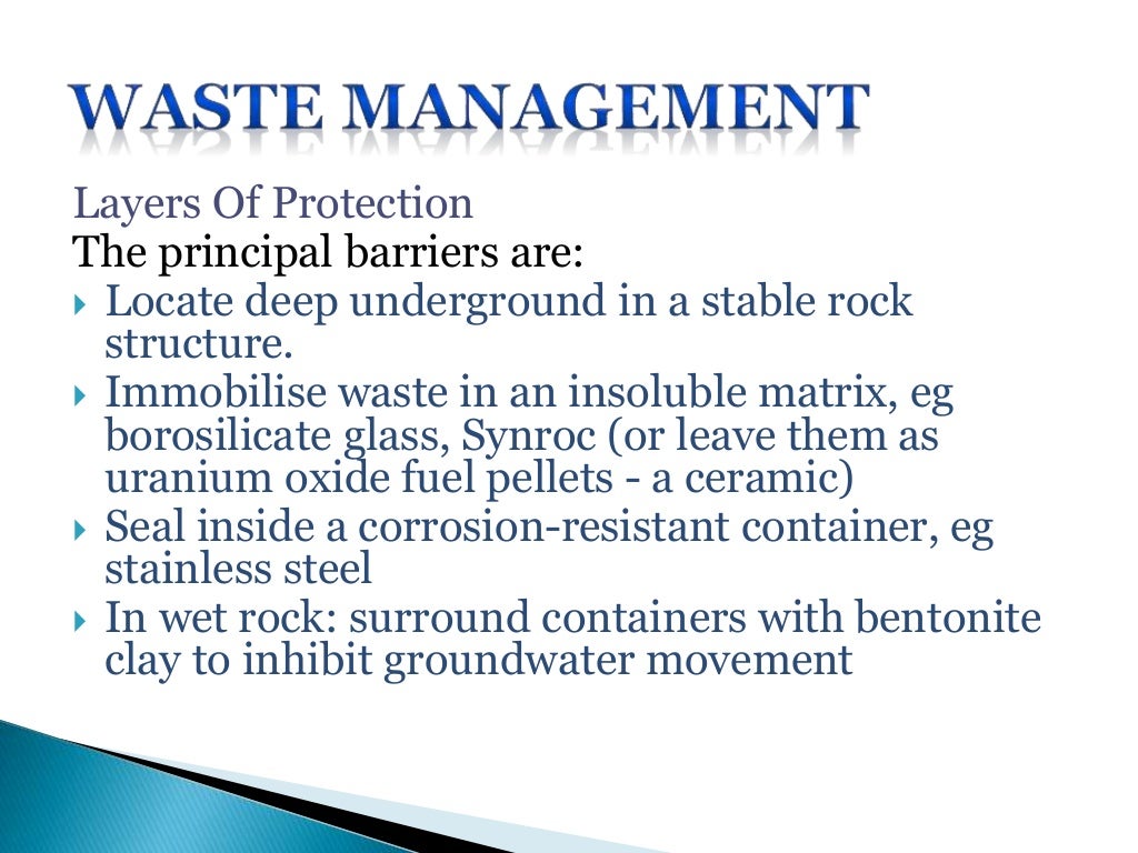 Nuclear waste management