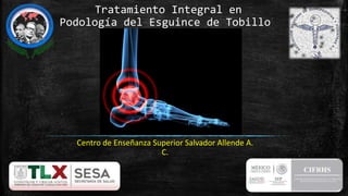 Tratamiento Integral en
Podología del Esguince de Tobillo
Centro de Enseñanza Superior Salvador Allende A.
C.
 