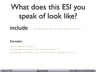 What does this ESI you
          speak of look like?

              include               try

               vars        ...