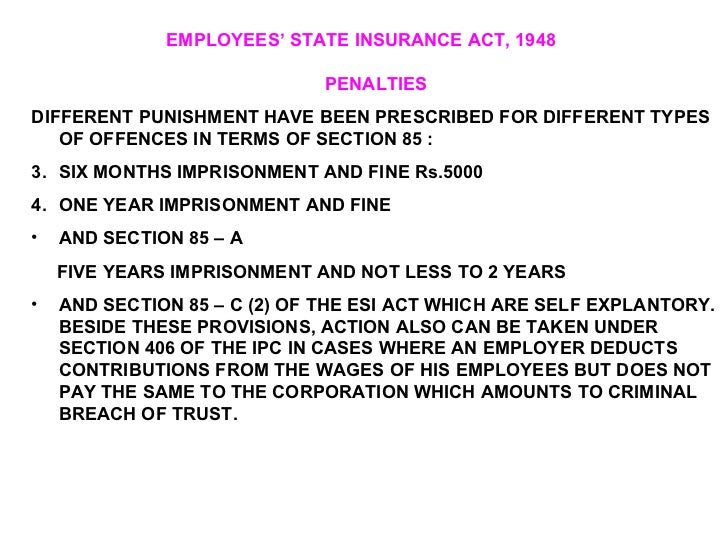 Esi Act 1948