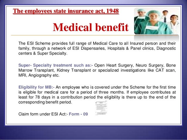esi act 1948 with forms attachment esi full form