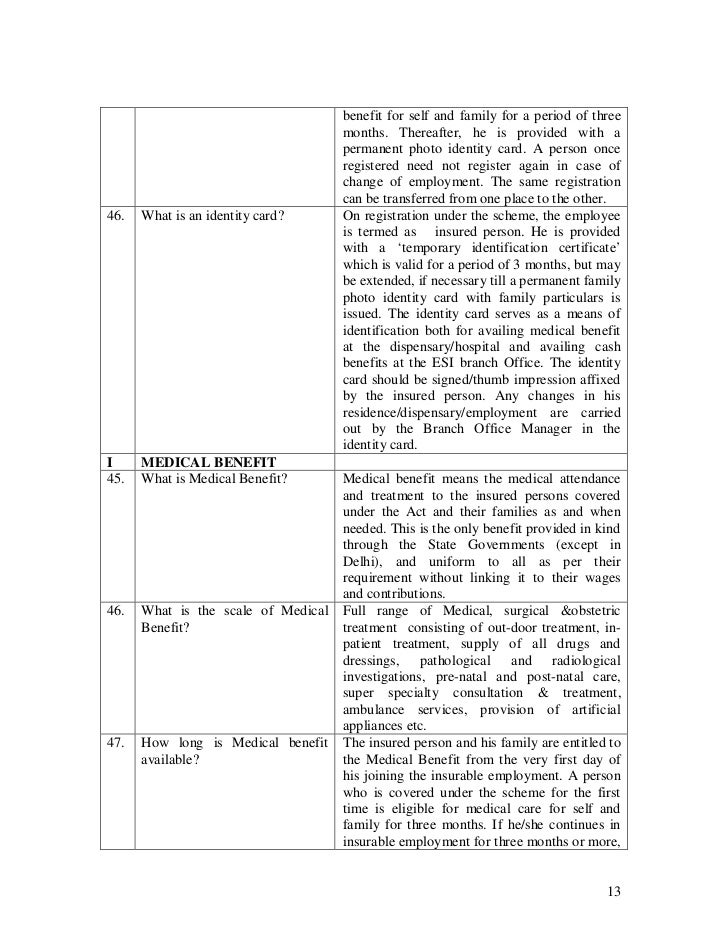 Esic Faq 1