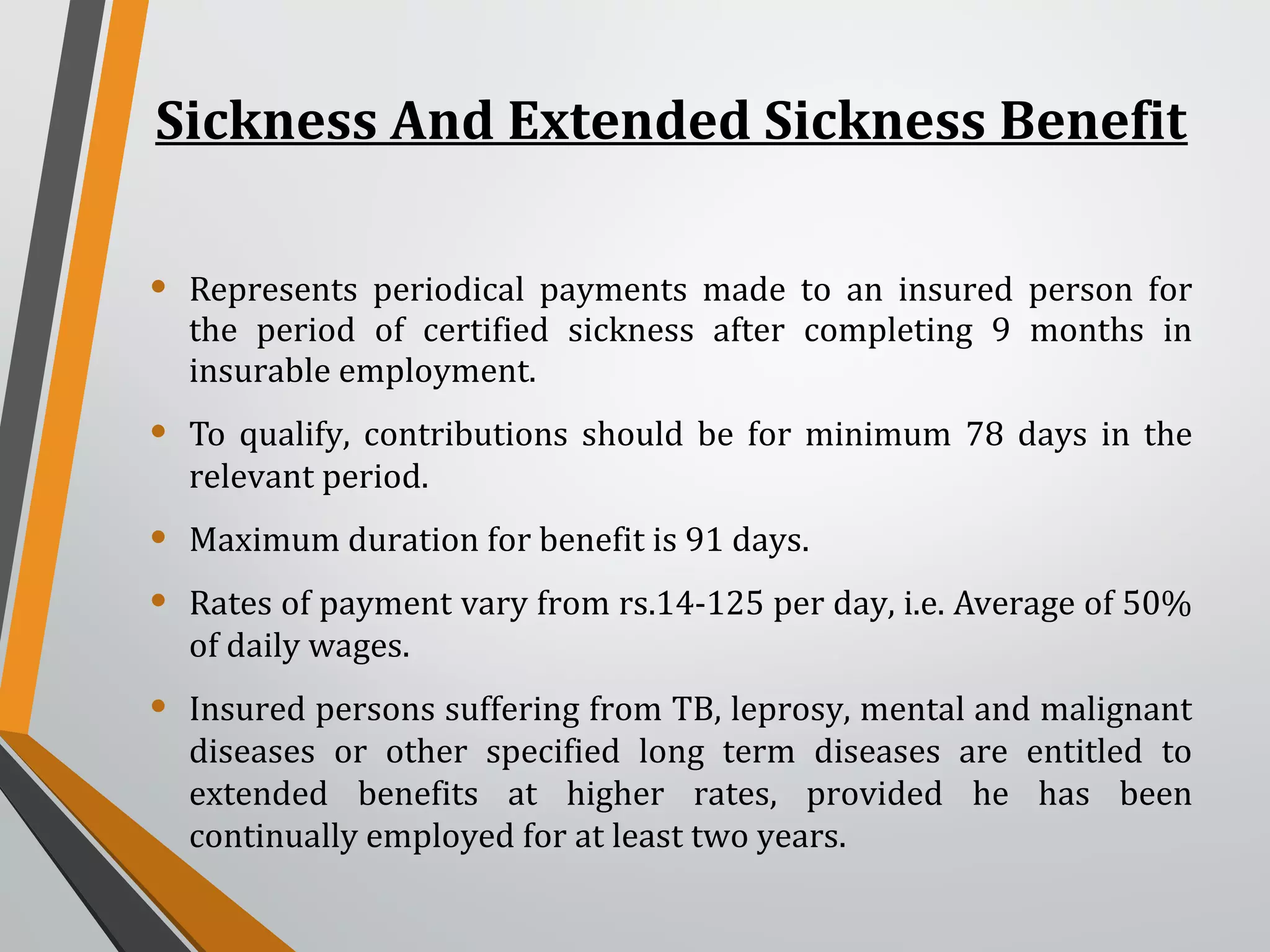 Labor Sickness ESIC( Employee State Insurance Act & Scheme,1948) | PPT