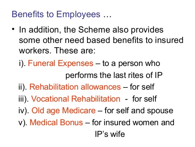 Esic benifits ppt