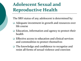 Adolescent sexual reproductive health in Nigeria | PDF