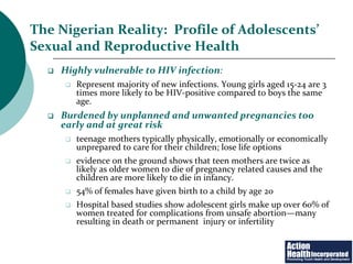 Adolescent sexual reproductive health in Nigeria | PDF