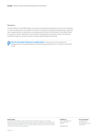 Electronic contracts and electronic signatures under Australian law | PDF