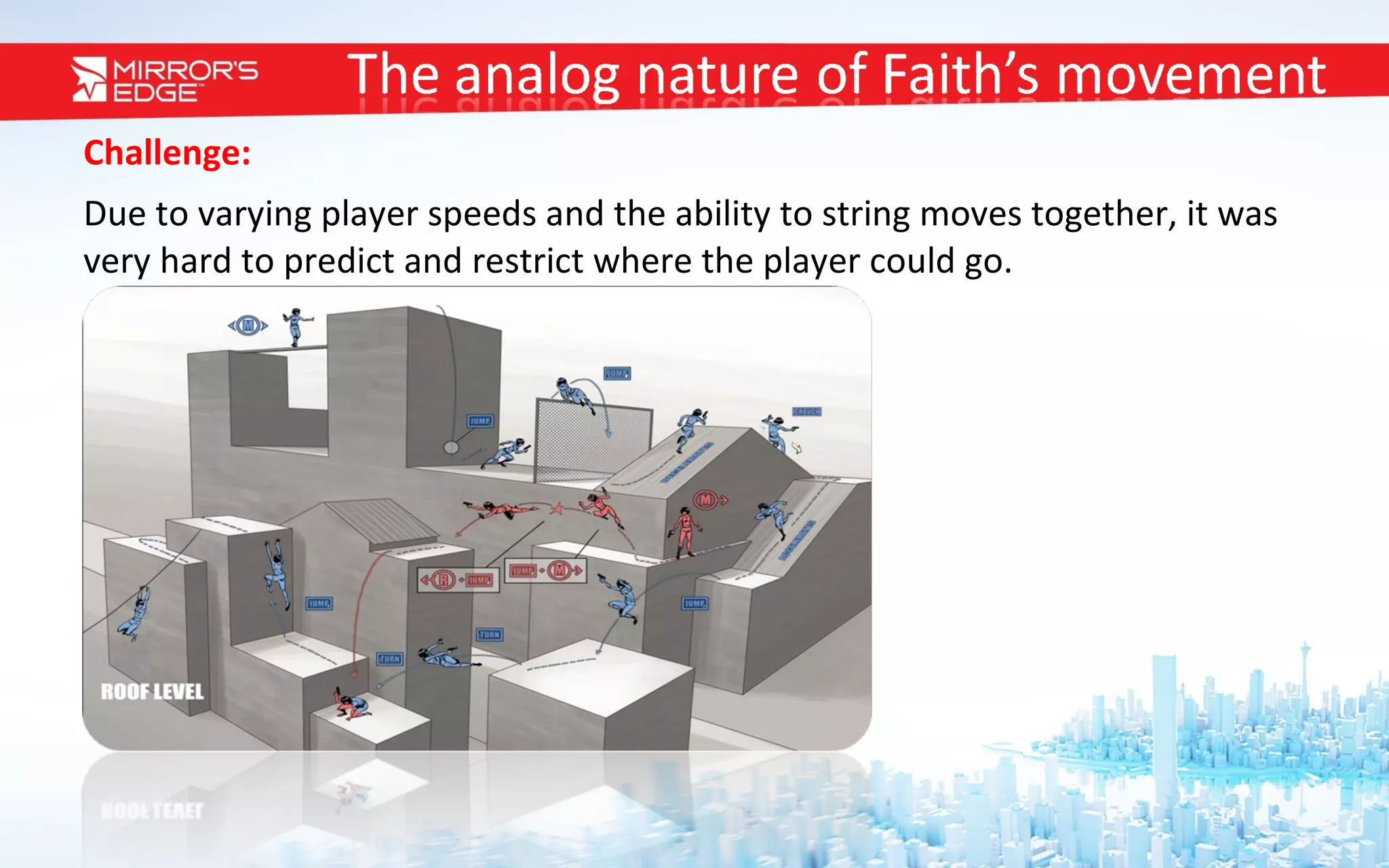 Challenge: Due to varying player speeds and the ability to string moves together, it was very hard to predict and restrict where the player could go. 