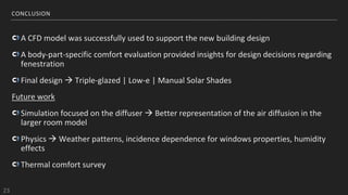 CFD Modeling for Thermal Comfort in an Open Workspace | PDF