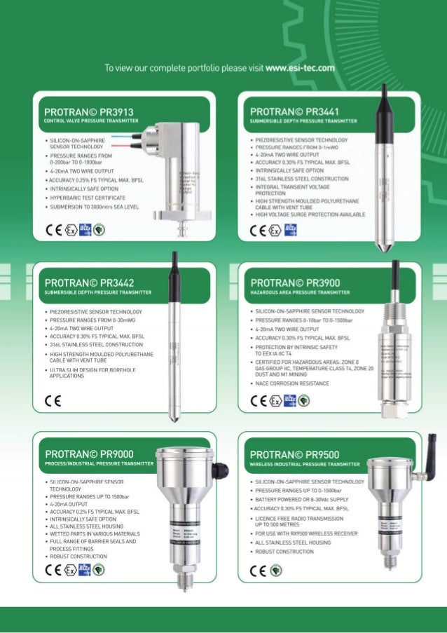 ESI Technology Pressure Transducers & Transmitters